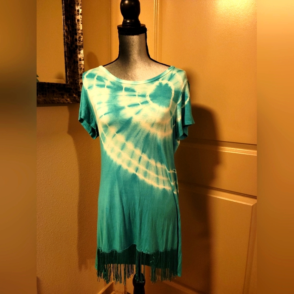 Fringed Tye-Dye Ladies Top